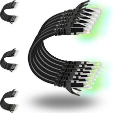 Patch Cables Cat6 1ft 24 Pack , Ethernet Patch Cable 10G, Cat 6 Patch Cable ...