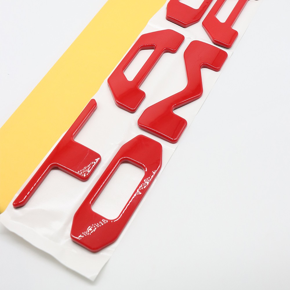 For 2024-25 Tacoma Tailgate Insert Emblem Letters Rear Trunk 3D Raised Gloss Red