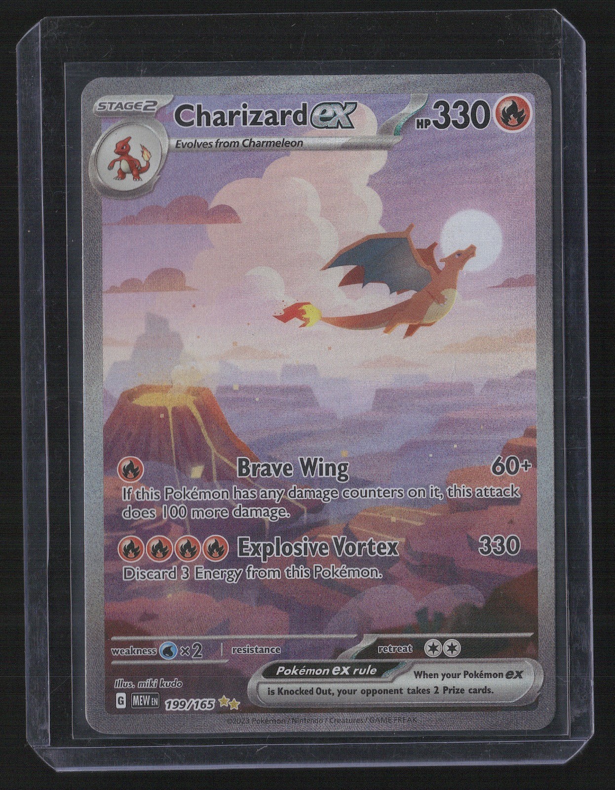 2023 Pokémon Charizard EX SV 151 Special Illustration Rare #199/165 Near Mint