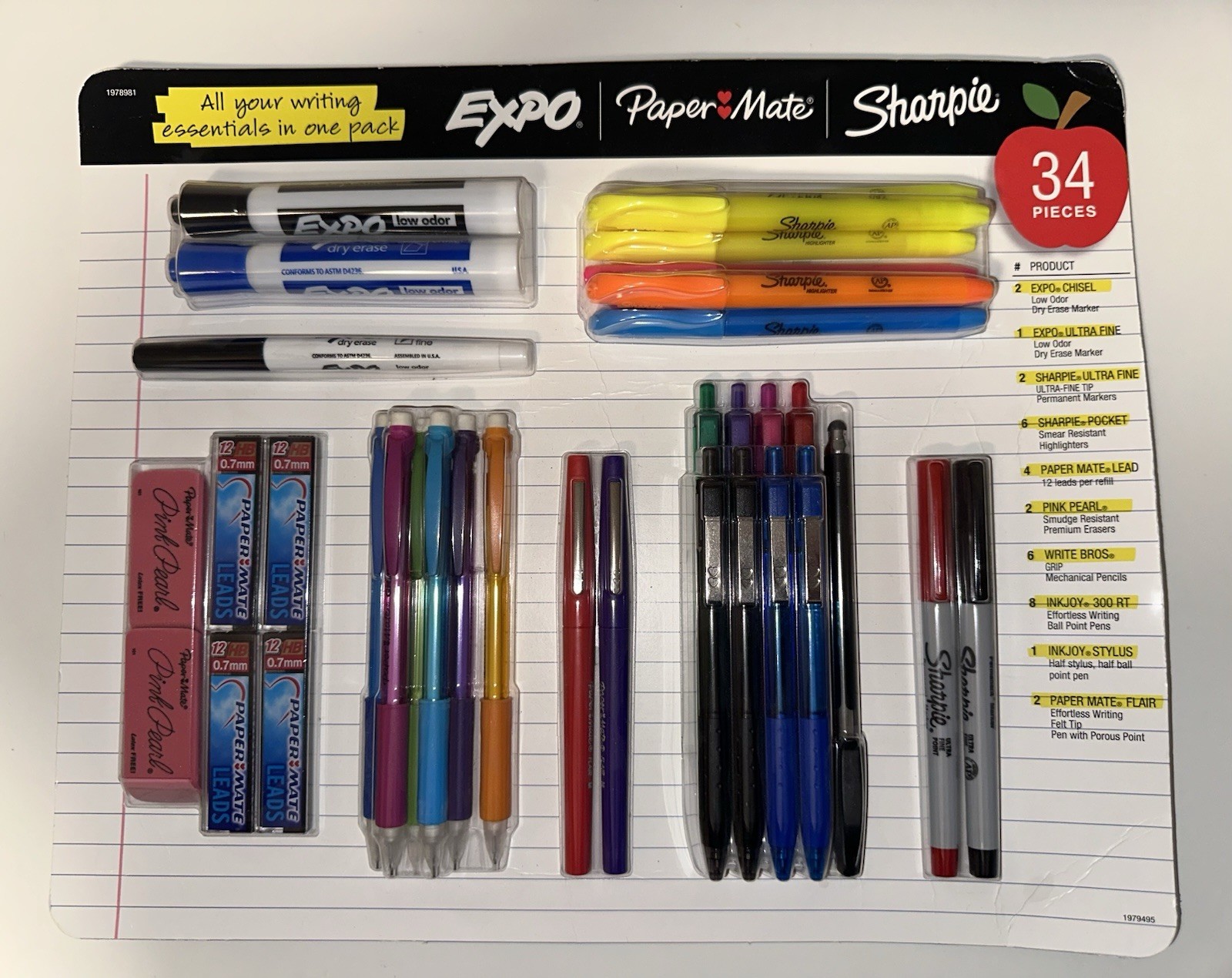 Expo PaperMate Sharpie 34 Piece Set perfect for back to school!