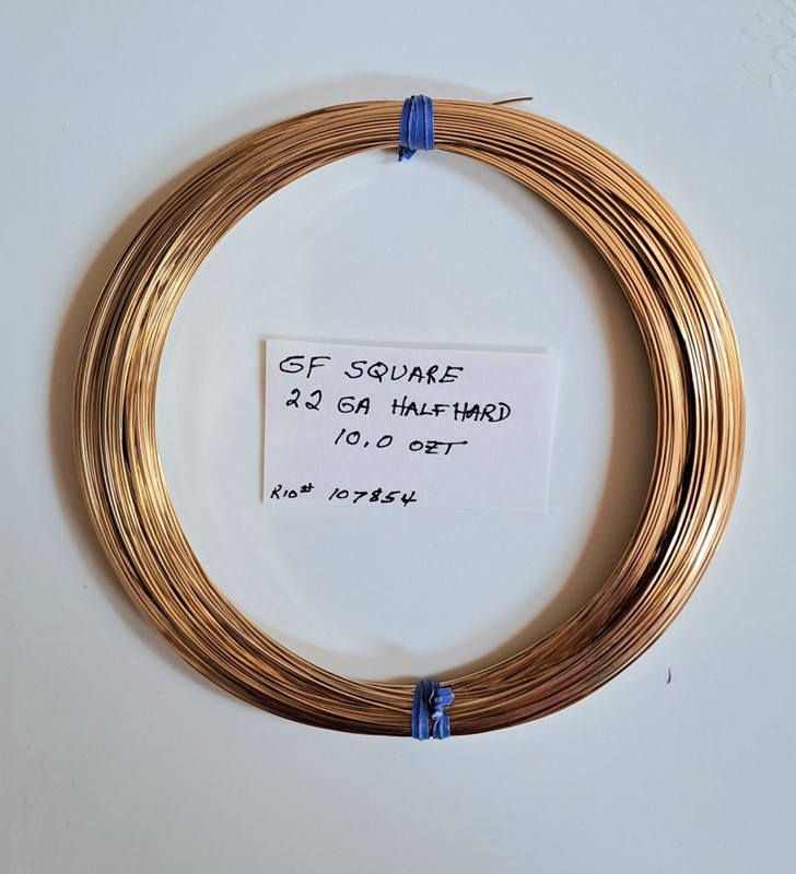 Yellow 14/20 (14KT) Gold Filled Wire Square 22 Gauge 10 Ozt Jewelry Wrapping
