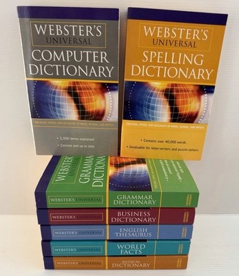 Webster's Universal Lot of 7 Books Dictionary Computer Business World Grammar
