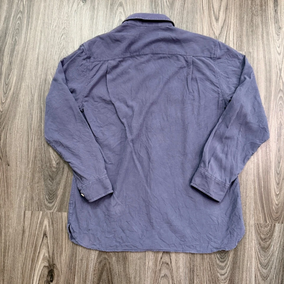 Nat Nast Luxury Originals Mens Medium Purple Silk Cotton Blend Button Up Shirt - Image 3 of 4