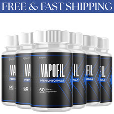  6 Pack Vapofil Advanced Male Pills Vapo Fil Formula Supplement 360 Capsules.