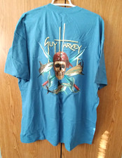 Guy Harvey T-Shirt Mens 2XL Pirate Graphic Teal Short Sleeve NWT