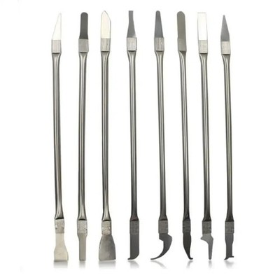 8PCS CPU IC Glue Remover Blade Phone Repair Tool Kit Thin Metal Scraper