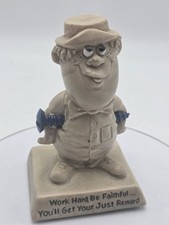 Vintage W&R Berrie Inspirational Figurine – Work Hard, Made in USA