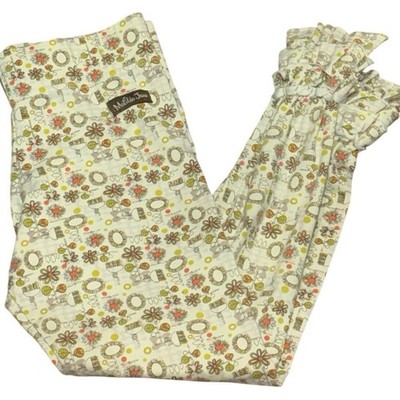 Matilda Jane You & Me Minny Leggings Sz.8 2011 Vintage Floral Ruffle Cuff Pants