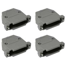 4x DB25 D-SUB 25 Pin Plastic Housing For RS232 Serial Port Solder Cup Connector