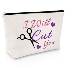 Hairdresser Gift for Women Makeup Bag Cosmetology Graduation Red and Green