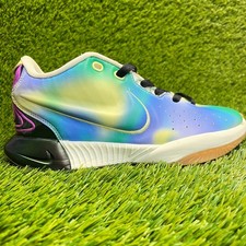 Nike LeBron 21 SE Movie Night Boys Size 5.5Y Blue Green Athletic Shoes Sneakers