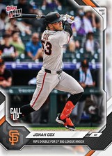 Jonah Cox Call-Up 1st Hit Giants 2026 MLB Top...