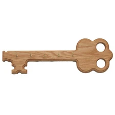5-Hook Key Holder, Light Oak