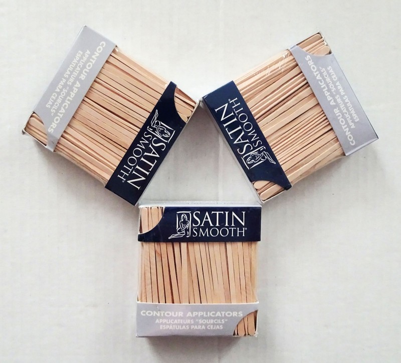 Lot of 3 Satin Smooth Contour Applicators Hair Waxing 200 count Eyebrows Flawles