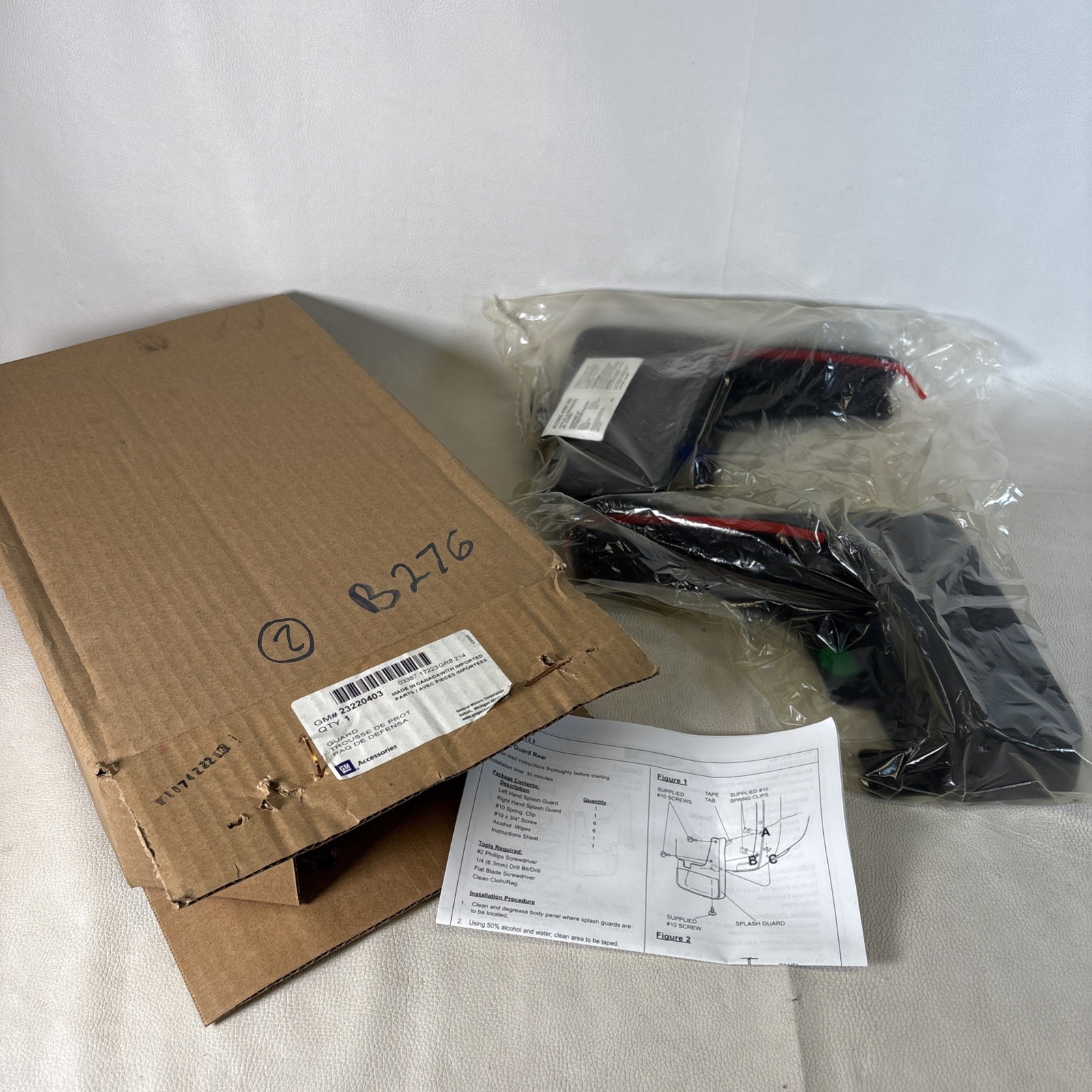 GM Genuine 23387353 Molded Splash Guard-New-Sealed Box (opened to photograph)