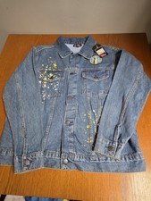 Chicago Sky Jacket Womens Large Blue WNBA Basketball Denim FISLL Angel Reese 5