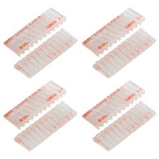 JUMINIZ 8 Pieces 4 Sets EZ Pass Mounting Strips 0.5 x 1.5 inches, Clear