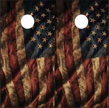 American flag Cornhole Board Wrap LAMINATED Wraps Decals Vinyl skin