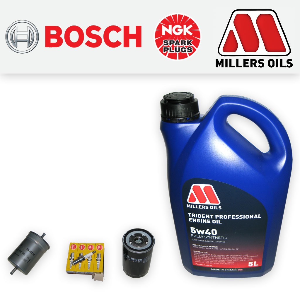 SERVICE KIT for AUDI A4 (B5) 1.8 20V OIL FUEL FILTER PLUGS +5w40 OIL (1995-2001)