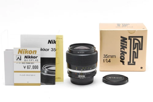 【ALMOST UNUSED】 NIKON Nikkor Ai-s 35mm F/1.4 Ais lens From JAPAN