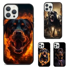 Plastic TPU Cover dog German Rottweiler For Samsung Galaxy Motorola Apple iPhone