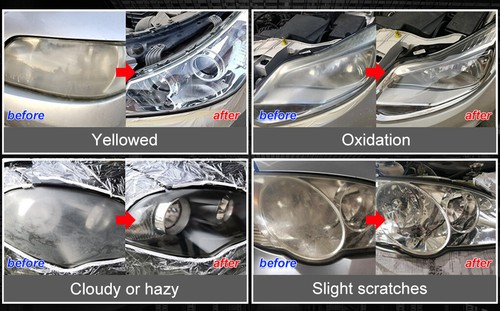 Car Headlight Restoration kit Fluid Repair Plastic Headlight Polish Cleaner - Picture 3 of 7