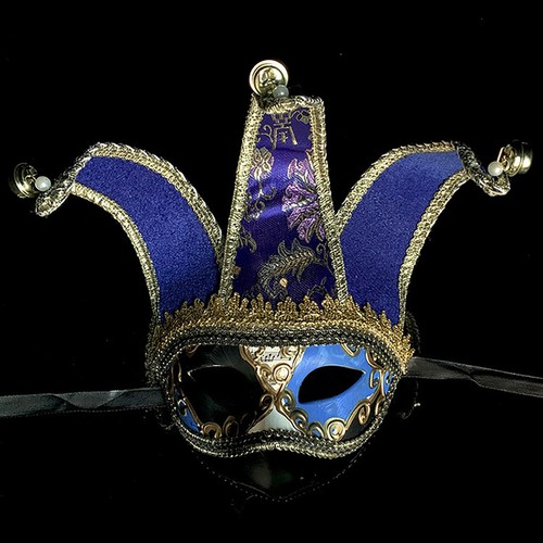 Unisex Mask Mardi Venetian New Jester Cosplay Covers Clown Half Gras Face Gift - Picture 9 of 26