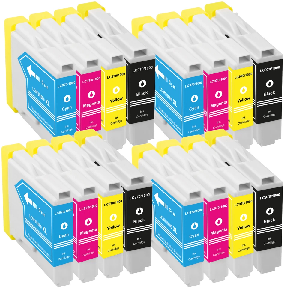 16x Patronen für Brother DCP-135 C DCP-150 C DCP-153 C DCP-157 C MFC-235 LC-970 - Bild 2 von 2