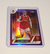 2022/23 Topps Chrome UEFA CC Purple/Gold Seismic Refractor Emil Smith Rowe 