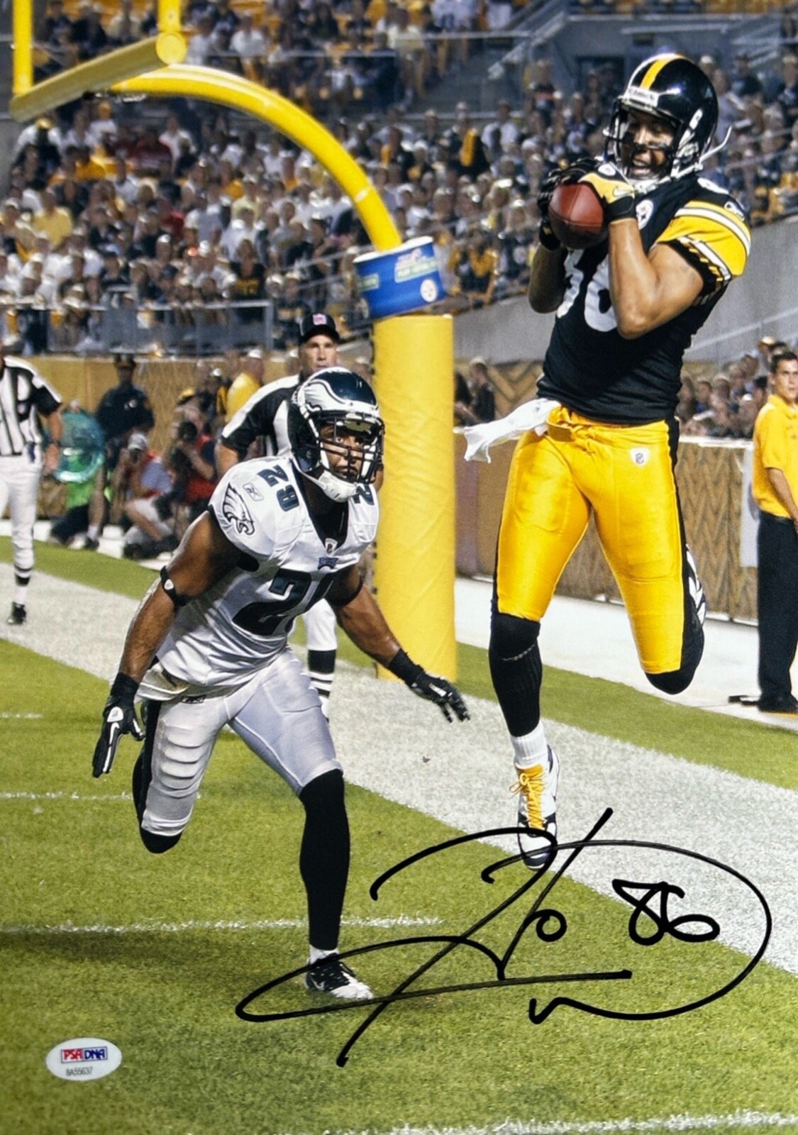 Hines Ward Autographed Signed Pittsburgh Steelers 11x14 Photo PSA 8A55637 