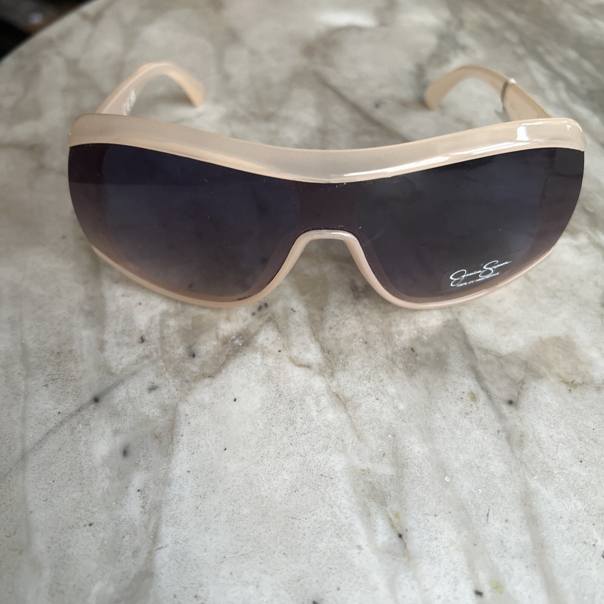 Jessica Simpson Sunglasses Oversized Shields Nude NWT | eBay