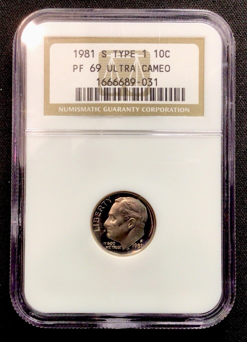 【NGC鑑定 PF69】1981 硬貨 NGC PF69 ULTRA CAMEO 1981 S Type 1 Roosevelt Dime NGC PF 69 Ultra Cameo! ENN Coins | eBay