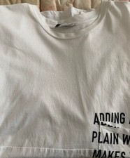 T-shirt Donna Zara tg XL Bianca Stampa Nera Collezione Woman Basic