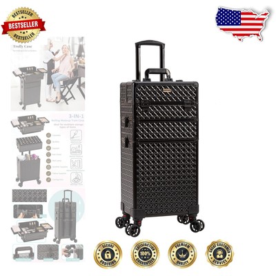 Cosmetic Storage Trolley with Adjustable Tray and Smooth Wheels for Easy Travel