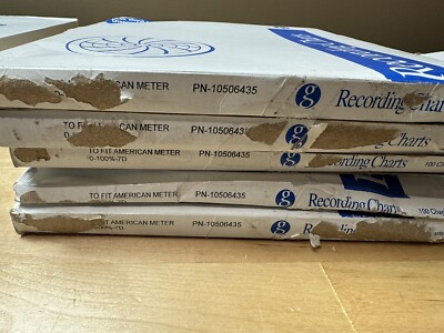 5 Boxes - MC-AMERICAN METER MC 0-100%-7D 10506435 - MC Gas Charts - 100/BX LOT