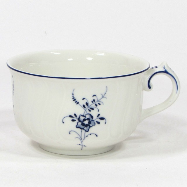 Villeroy & Boch VIEUX LUXEMBOURG 7.5oz Tea Cup White Blue Floral