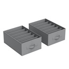 Kleiderschrank-Organizer 2er Set, Aufbewahrungsbox 6 Fächer RUSDE009G02