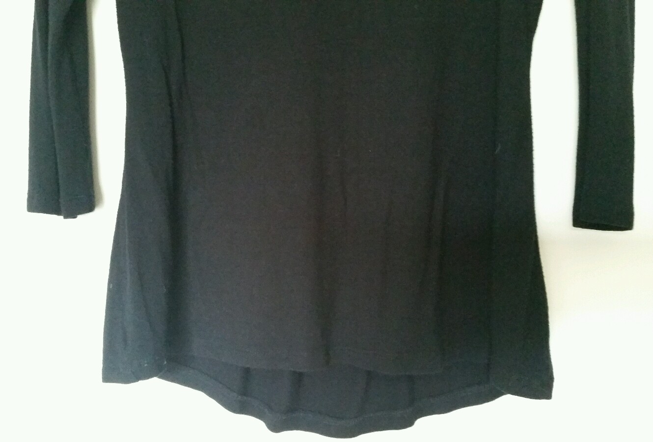 Willi Smith Basic Solid Black Long Sleeve Round N… - image 8