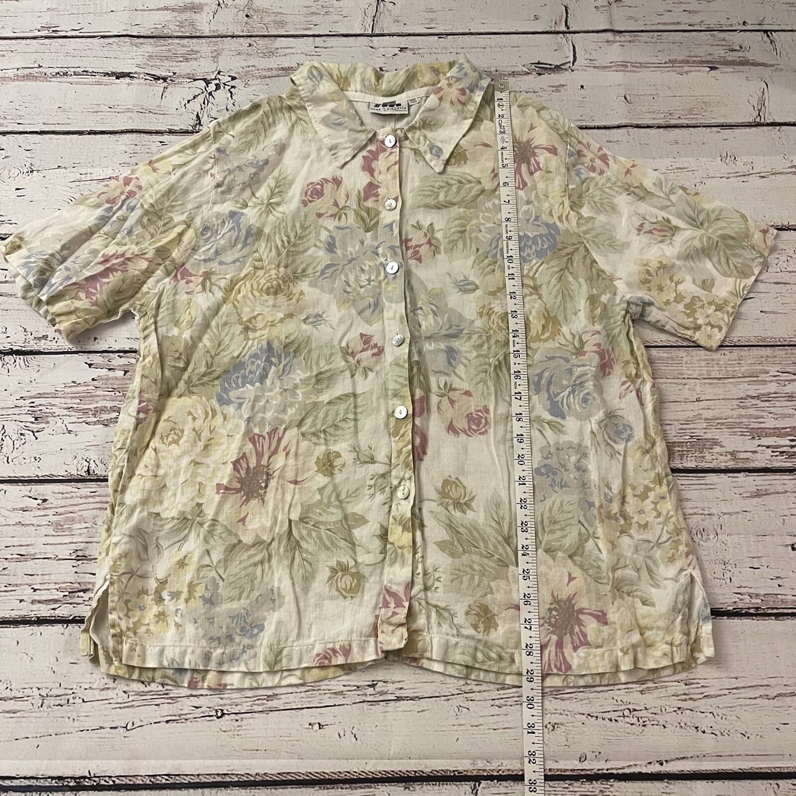 Ideas 4 Elements Linen Button Down Women’s Size X… - image 4