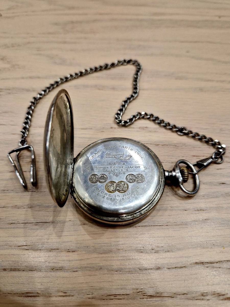 Georges Favre-Jacot Locle Grand Prix Paris 1900 Silver Watch | eBay