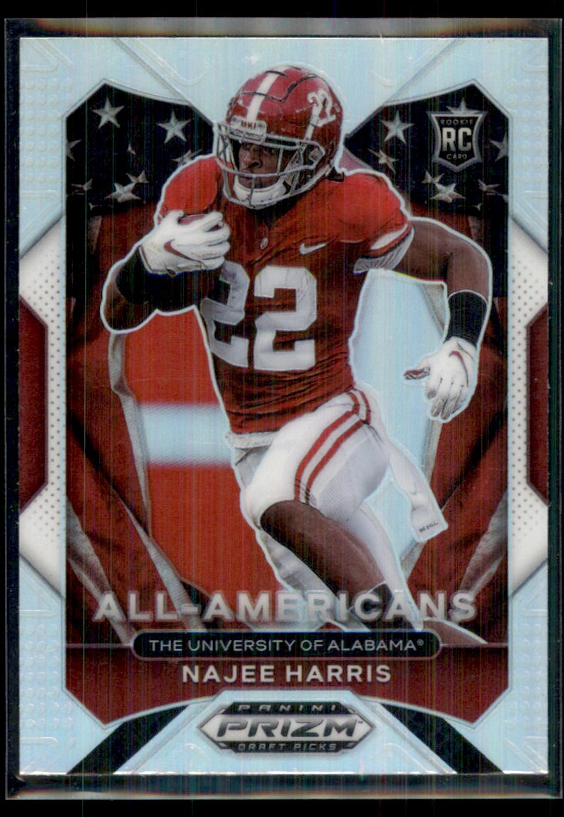 2021 Panini Prizm Draft Picks Collegiate Silver Najee Harris RC Alabama Crimson
