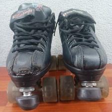 RIEDELL ADULT R3 CAYMAN BLACK ROLLER SKATES RADAR WHEELS Size 8