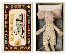 Maileg Little Brother, Mouse in Matchbox Doll Gift For Kids Free Shipping