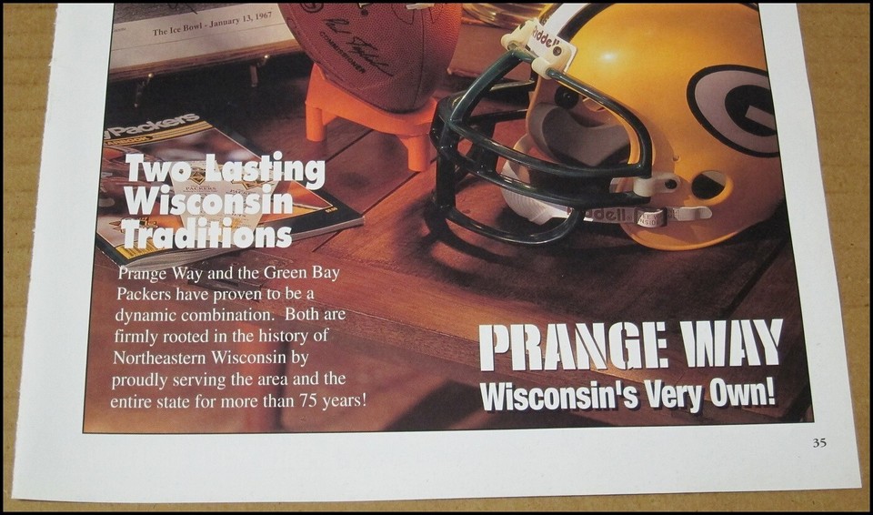 1994 Prange Way Department Store Print Ad Wisconsin Green Bay Packers