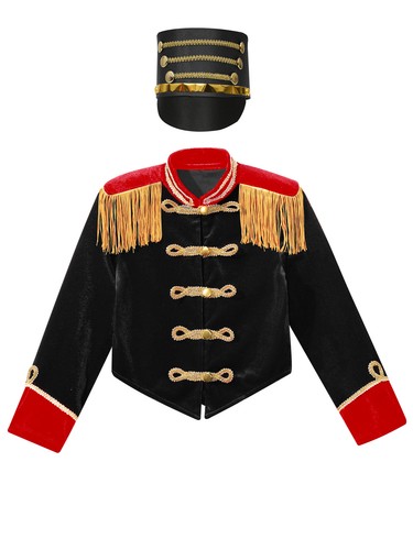 Kids Uniform Major Costume Performance Jacket Halloween Victorian Role Play - Picture 13 of 48