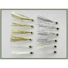 Gold Head Trout Flies, 12 x Gold Silver &Pearl Sparklers, Size 10, Fishing Flies