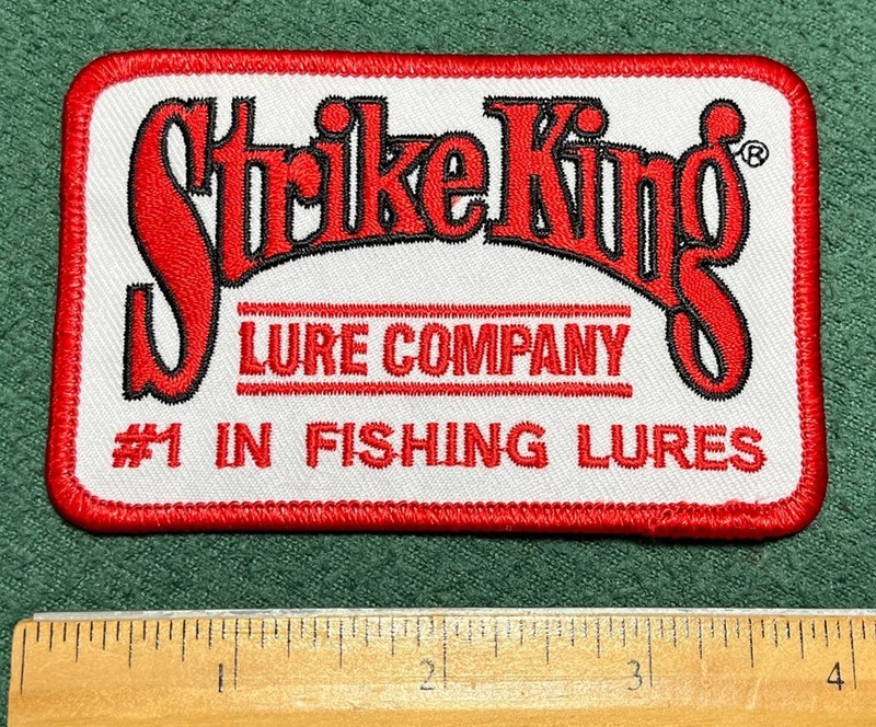 Vintage Strike King Lure Company Embroidered Patch #1 in Fishing Lures Bass Fish