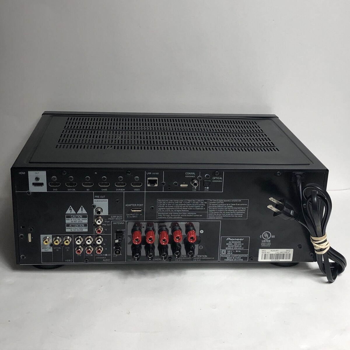 Pioneer Model VSX-822-K 450w 5.1-Channel Network Ready AV Pioneer Model VSX-822-K 450w 5.1-Channel Network Ready AV
