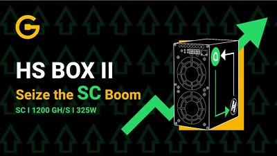 NEW RELEASE Goldshell HS BOX   Miner HNS & SC Crypto Mining ASIC Miner No PSU