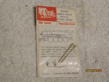 Vintage Cal-Scale HO Boiler Check Valve Verticle CV-265 NOS 1960 Cal Scale